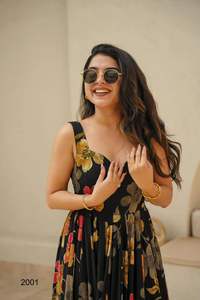 Magnifique Kurta indienne pakistanaise pour mariage d'hiver, en coton, imprimé numérique, tenue de soirée élégante, style Bollywood, décontractée - Product Image 5