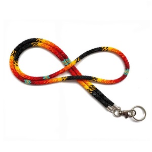 Fashion Beaded Lanyard For <b>ID</b> Badge <b>Holder</b> Necklace Unique Seed Beads Embroidery Lanyard Keychain Strap - Product Image 3