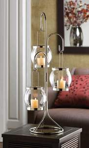 Farol Metálico Moderno con Soporte para Decoración de Hogar de Lujo, Iluminación de Mesa, Pieza Decorativa - Product Image 2