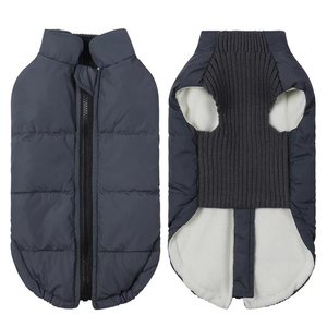 Winter Warm <b>Dog</b> Puffer Vest Jacket Fleece Lined Quilted Coat for Small Medium <b>Dogs</b> Windproof Snap <b>Button</b> Zip Closure Multi-Color - Product Image 4
