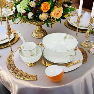 Tazón de Melamina Blanco de Lujo para Sopa con Diseño de Línea Negra, Apto para Lavavajillas, Certificado para Uso Alimentario, Vajilla para Restaurantes y Bodas - Product Image 1