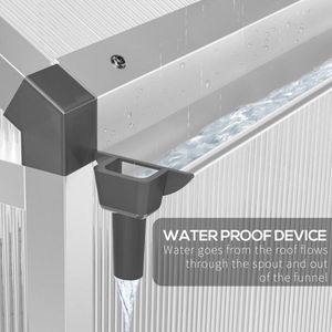 Serra in Policarbonato 8x6 Piedi con Tetto Ventilato, Giardino d'Inverno - Product Image 4