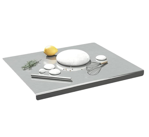 Planche à découper rectangulaire en acier inoxydable avec poignée, pour couper les légumes, décoration de cuisine - Product Image 4