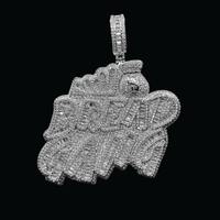 Pendentif Croix Hip Hop Contemporain en Or 14 carats avec Pierres Moissanite Premium Certifiées IGI – Bijou Unisexe Tendance, Cadeau Idéal pour Hommes et Femmes