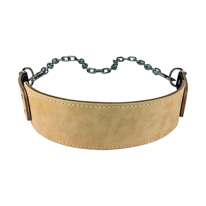 Cowhide Dip Belt with Chain <b>Weight</b> <b>Training</b> Full-Grain Leather Professional Protection Heavy Duty 6mm Thick Non-Slip Strong - Product Image 1