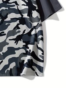 T-shirts imprimés délavés à l'acide tendance, coupe oversize, design graphique personnalisé, style streetwear vintage, en coton pour hommes - Product Image 3