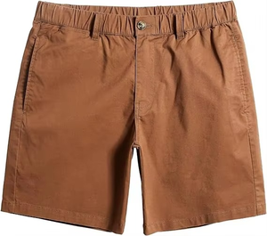Men's Casual <b>Cargo</b> Knee Length Canvas Shorts Summer Mid Elastic Waist Breathable Anti-Wrinkle 100% Polyester Solid OEM Service - Product Image 5