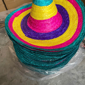 Sombrero Mexicano de Paja de Ala Ancha, Seleccionado a Mano, Origen Vietnam, para Atuendos Vibrantes de Desfiles, de 99 Gold Data Co - Product Image 5