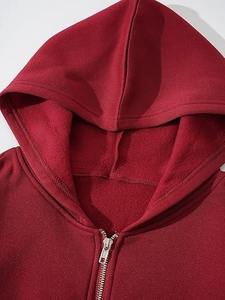 Custom <b>Cropped</b> <b>Zip</b> <b>up</b> Hoodie Women Designer Fleece Hoodie High Quality Crop top Women Wholesale Hoodie for Women - Product Image 6