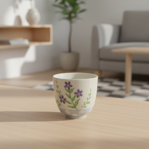 Taza de Té de Gres de Primera Calidad 3460938-0.12 con Estampado de Flores en Toda la Superficie - Product Image 6
