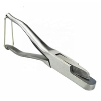 Pince manuelle en U/V pour étiquettes d'oreille, pour chiens, moutons, bovins, porcs, bétail, instruments chirurgicaux généraux, en acier inoxydable, réutilisable, vente en gros