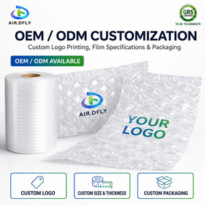 Custom Air Dfly 30x30cm PE Air Cushion Film Roll 15um 300m Inflatable <strong>Bubble</strong> Wrap Void Fill Protective Packaging For Shipping - Product Image 3