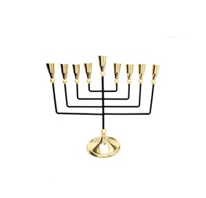 Ménorah en métal doré vintage avec motif d'oiseau, décorative pour Hanouka, pour table, unique et élégante, pour la décoration intérieure - Product Image 2