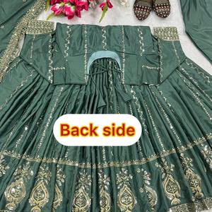 ชุดเดรส Anarkali ดีไซเนอร์สำหรับผู้หญิงชุดเดรสผ้าจอร์เจียแฟชั่นใหม่สำหรับปาร์ตี้ปากีสถานอินเดียแขนยาวสำหรับงานแต่งงาน Diwali ฤดูร้อน - Product Image 3