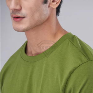 Custom Men Olive Green Blank T Shirt High Quality Heavyweight Cotton Plain Crewneck Oversized <b>Dropshipping</b> Tee Clothing - Product Image 6