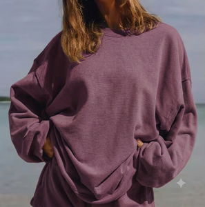 Sudadera Vintage con Cuello Alto para Mujer, Estilo Oversize, a la Moda, Casual, de Manga Larga - Product Image 1