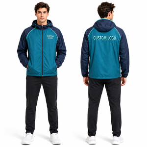 Bulk Mens Windbreaker <b>Jacket</b> Custom Wholesale Outdoor <b>Running</b> Cycling <b>Reflective</b> Embroidered Nylon Polyester Windproof Rainproof - Product Image 1