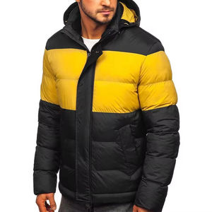 Veste d'hiver pour homme en coton, coupe courte, à capuche, avec logo personnalisé, style puffer, taille plus - Product Image 3