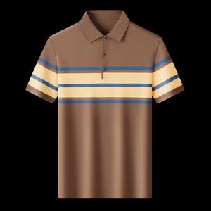 Chemises polo décontractées pour hommes, nouvelle collection, design tendance, logo personnalisé, couleur unie, coton respirant, grandes tailles, vêtements décontractés - Product Image 5