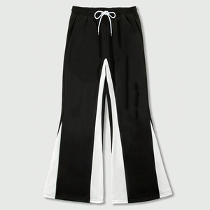 Pantalones Rectos de Cintura Alta Negros, Tejidos en Poliéster, Casuales, con Cordón Ajustable, Cintura Elástica, Transpirables, para Invierno - Product Image 5