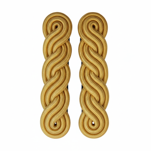 Épaulettes en fil métallique faites main personnalisées avec design personnalisable sans sangle pour uniforme de service - Broderies Wallow - Product Image 2