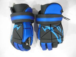 Gants de hockey sur glace en cuir bleu et noir HI-GLOW SPORTS INTERNATIONAL, fermeture à pression réglable, équipement de protection pour adultes, imperméables - Product Image 4