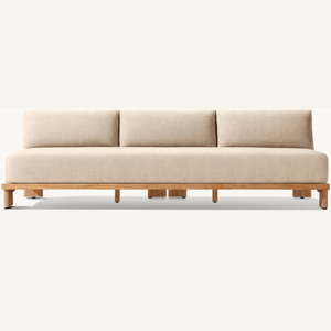 โซฟาเก้าอี้ไม้สักรักษ์โลก ลดราคาพิเศษ พร้อมฟองน้ำนุ่มสบายสำหรับนั่ง ดีไซน์ทันสมัยและทนทาน - Product Image 1