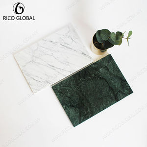 จานตกแต่งหินอ่อนสีเขียว RICO GLOBAL แบบมันเงา รูปทรงสี่เหลี่ยมผืนผ้า - Product Image 2