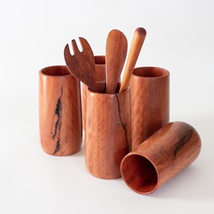 Porte-ustensiles en bois porte-ustensiles en bois de grande qualité porte-ustensiles de cuisine organisation de comptoir - Product Image 3