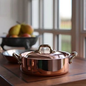 Casserole en cuivre avec couvercle, grande capacité, pour cuisine, restaurant, maison, hôtel, restauration - Product Image 4