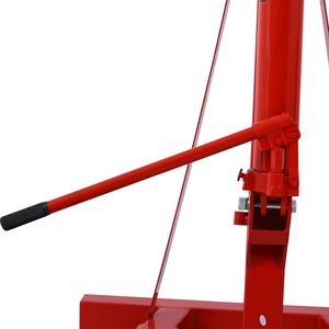 Sollevatore Elettrico Pieghevole in Acciaio Rosso da 2 Tonnellate con 6 Ruote in Ferro - Product Image 5