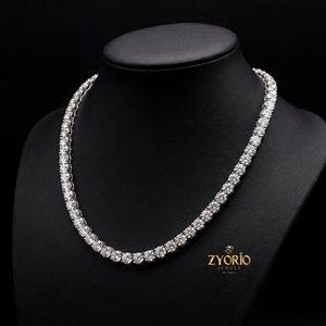 Collar de Cadena de Eslabones de Moissanita VVS, Plata de Ley 925, Chapado en Oro, Joyería Hip Hop Unisex Personalizada - Product Image 1