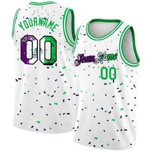 Conjunto de Uniforme de Baloncesto Sublimado Transpirable con Logotipo Personalizado para Hombres, Jóvenes, Unisex, Adultos, Tallas Grandes - Product Image 6