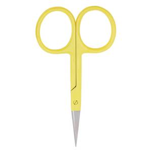 Ciseaux à cuticules jaunes, lame en acier inoxydable, manche en plastique, pointe acérée, outil de manucure pour adultes - Product Image 2