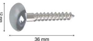 Tornillos para Espejos de Acero y Latón, Níquel Plateado, Construcción Robusta, Herrajes Duraderos, Instalación Segura de Espejos, Montaje en Pared - Product Image 2