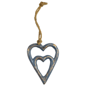 Antique Design Heart Shaped Painted Finishing Design With Solid Metal Home Decoration Christmas Tree Decoration Bags Plush - Product Image 2
