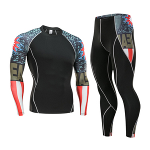 Ensemble de compression durable et flexible, idéal pour les hommes soulevant des poids, conçu pour une liberté de mouvement sans couture en salle de sport. - Product Image 6