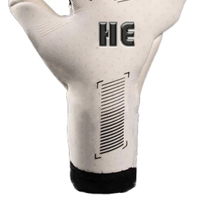 Custom Design White and black Breathaprene Soccer Full Finger Goalkeeper Gloves 4mm German Latex Sillicon Inject Elastic strap - Product Image 5