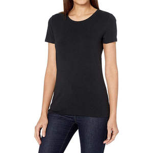 Camiseta de Manga Corta para Mujer, Algodón Suave, Cuello Redondo, Corte Holgado, Informal, Básica, Cómoda, Verano, Moda - Product Image 1