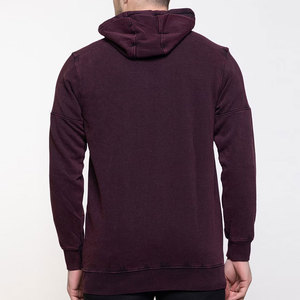 2026-27 Custom Streetwear Oversized Acid <b>Stone</b> Washed Distressed Puff Print Hoodie Sun Faded Acid Wash Zip up Hoodies for Men - Product Image 5