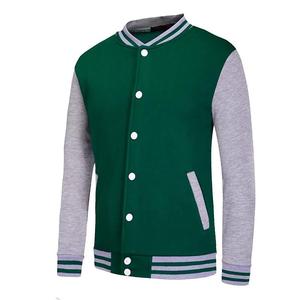 Nouvelle veste bomber universitaire en laine bleu roi et cuir noir, col montant, style universitaire, design streetwear, logo frontal - pour l'hiver - Product Image 5
