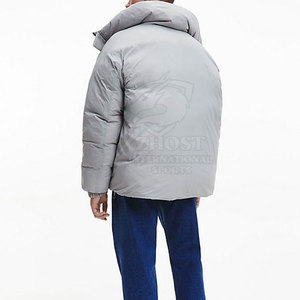 Custom Logo <b>Men</b> <b>Puffer</b> <b>Jackets</b> For Cold Weather Casual <b>Hooded</b> Full Zip Thick Insulated Outfit - Product Image 5
