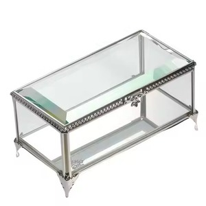 Premium Metal Jewelry <b>Box</b> Storage Organizer for Rings <b>Earrings</b> Necklace Accessories Home Use - Product Image 3