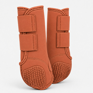 Bottes d'équitation en microfibre couleur tan, ajustement sécurisé, protection des chevilles, pour l'entraînement, la course, le saut d'obstacles et l'utilisation en écurie SP-60782 - Product Image 3