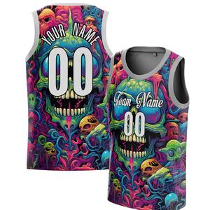 Fabricante de fábrica, camiseta de baloncesto personalizada para hombre, conjunto de uniforme de baloncesto transpirable de malla de poliéster 100% - Product Image 1