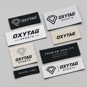 Étiquettes tissées rectangulaires Oxytag pour vêtements, lavables, découpées au laser, design cousu, qualité supérieure, marque sportive, prix abordable 2026 - Product Image 5
