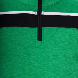 Customized Color Long Sleeve Half Zip Lightweight Sport <b>Shirt</b> <b>Black</b> <b>White</b> <b>Stripes</b> Breathable Polyester Outdoor All Sports - Product Image 5