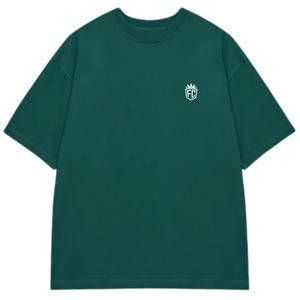<b>Men</b> Oversized Short Sleeve <b>T</b> <b>Shirt</b> Forest <b>Green</b> Front Graphic Cotton Casual Streetwear Top OEM Wholesale Supply - Product Image 1