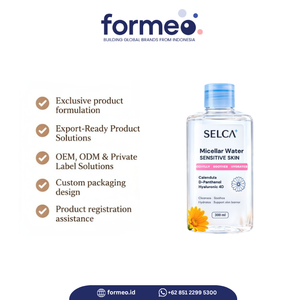 Agua Micelar OEM 300ml, Limpiador Facial para Piel Sensible con Caléndula y Ácido Hialurónico, Limpiador Facial de Marca Privada - Product Image 3