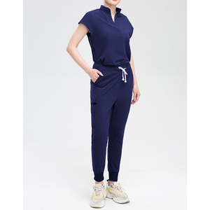 Conjunto de Uniforme Médico para Hospital, Blusa de Cuello en V y Pantalones de Yoga, Corte Ajustado, para Enfermeras y Personal Dental, Venta al Por Mayor - Product Image 5